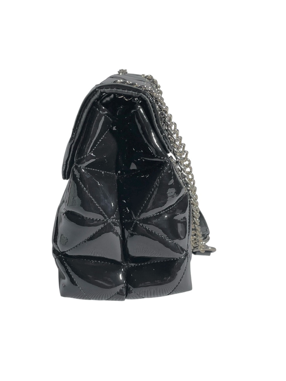 🖤 Black Patent Quilted Chain Shoulder Bag 🖤 - Picture 6 of 11